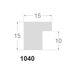 Silkemat sort liste, 15 x 15 mm - Billede 2