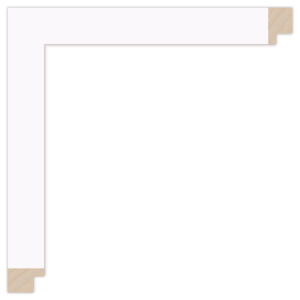 Silkemat hvid liste, 23 x 15 mm