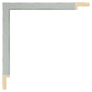 Sølv liste m/sort kant, 15 x 30 mm