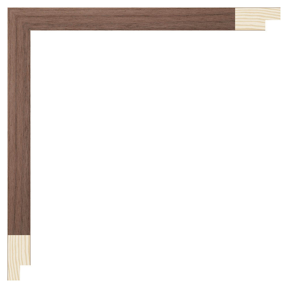 Valnød finér liste, 15 x 30 mm