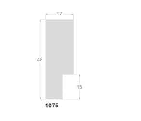 Concrete mørk grå liste, 17 x 48 mm - Billede 2