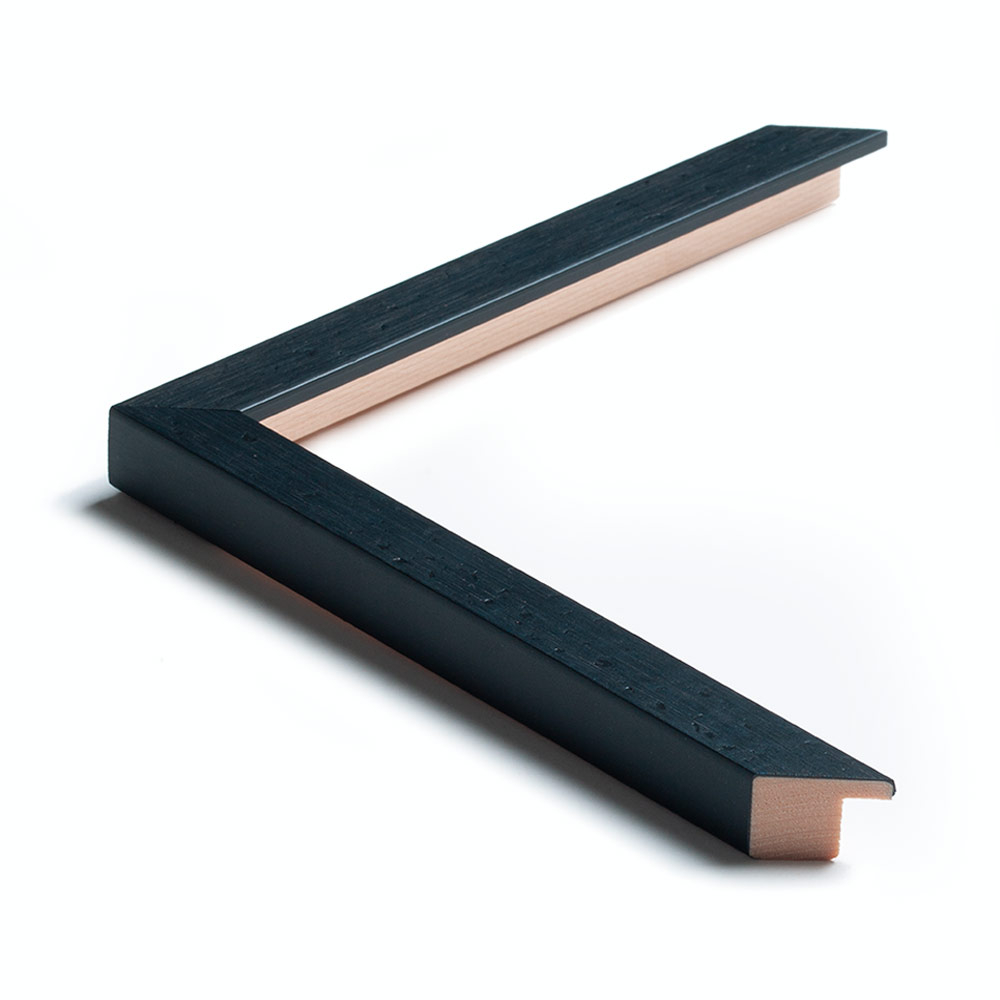 Rå sort liste m/sort kant, 20 x 20 mm - Billede 3