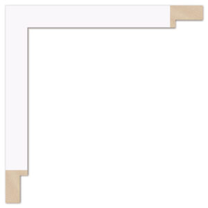 Silkemat hvid liste, 20 x 30 mm