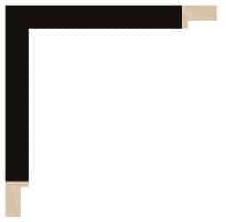 Silkemat sort liste, 20 x 32 mm