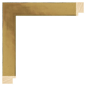 Guld liste m/sort kant, 30 x 17 mm