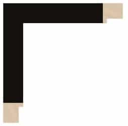 Silkemat sort liste, 30 x 30 mm