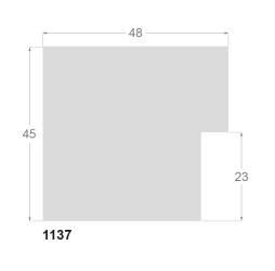 Silkemat sort liste, 48 x 45 mm - Billede 2