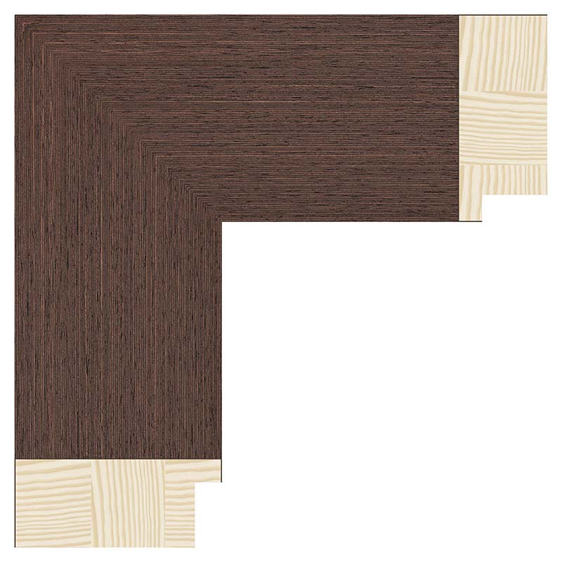 Wenge finér liste, 70 x 30 mm