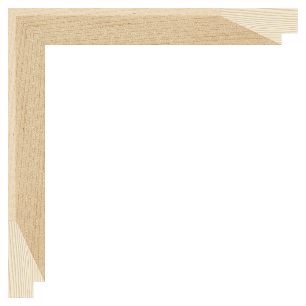 Ahorn 1-tals liste, 23 x 48 mm