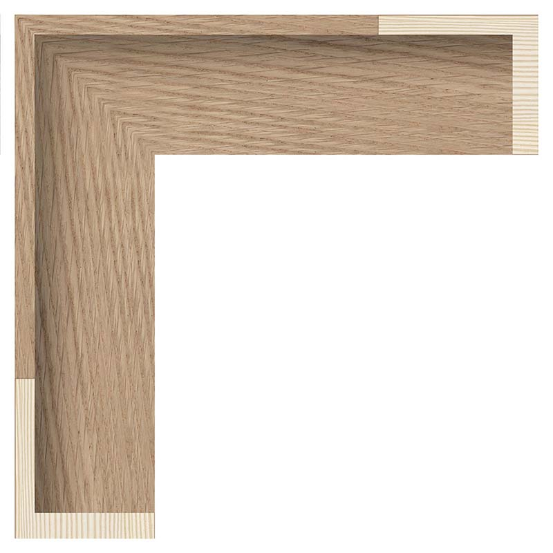 Eg finér svæveliste 48 x 55 mm