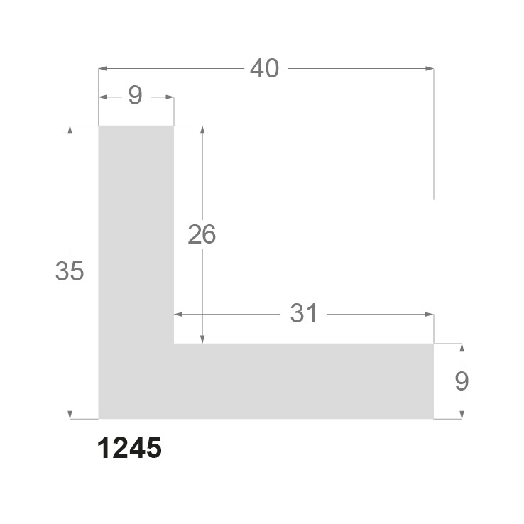 Eg finér svæveliste, 40 x 35 mm - Billede 2