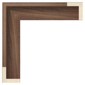 Valnød finér svæveliste, 40 x 35 mm