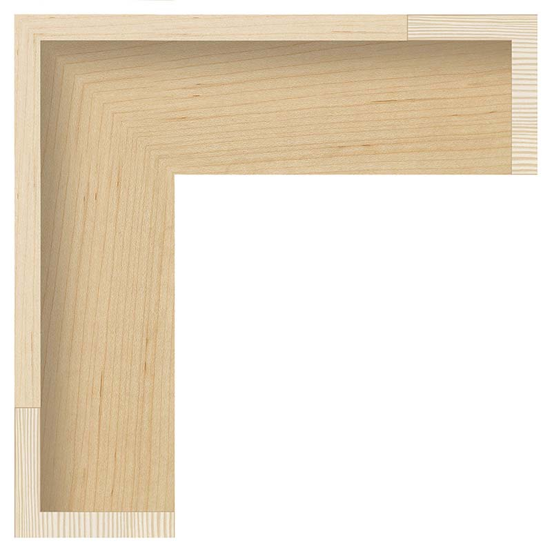 Ahorn finér svæveliste, 55 x 45 mm