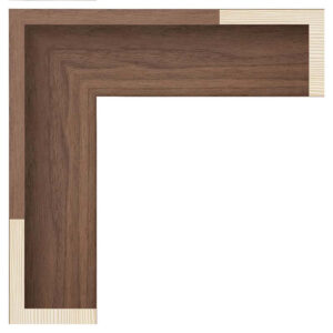 Valnød finér svæveliste,  50 x 60 mm