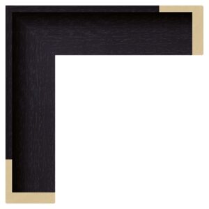 Sort svæveliste træstruktur, 45 x 40 mm