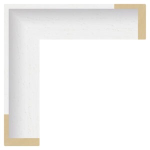 Hvid svæveliste træstruktur, 45 x 40 mm