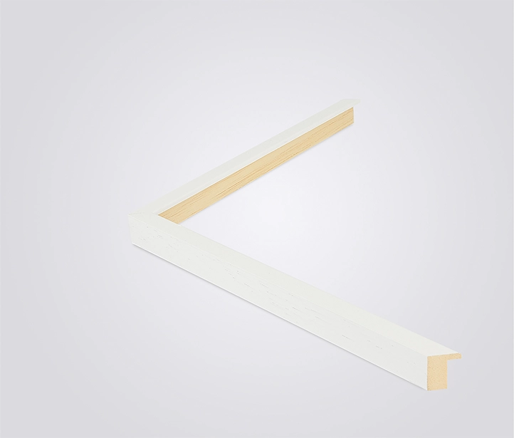 Hvid liste træstruktur, 15 x 25 mm