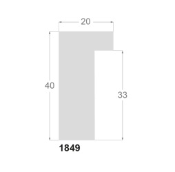 Sort liste træstruktur, 20 x 40 mm - Billede 2