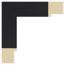 Sort liste træstruktur, 44 x 44 mm