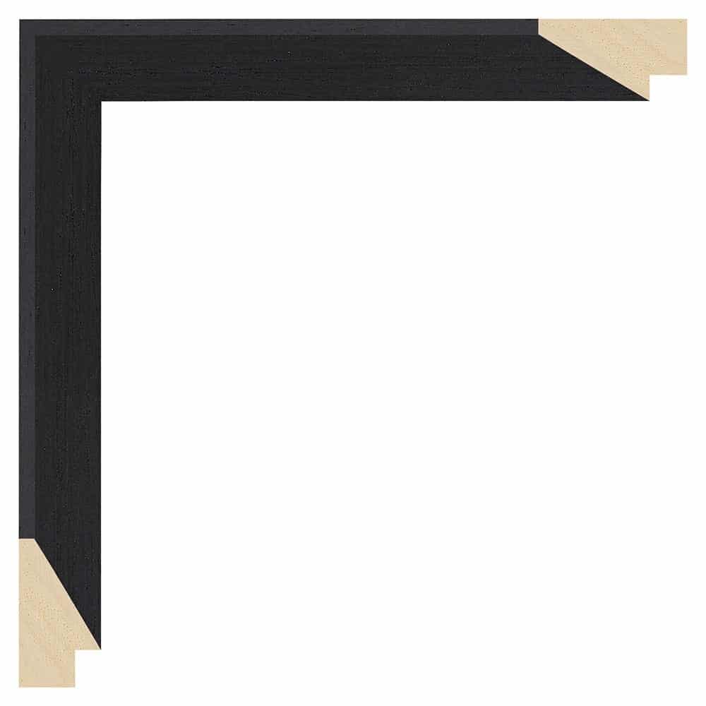 Sort 1-tals liste træstruktur 22 x 40 mm