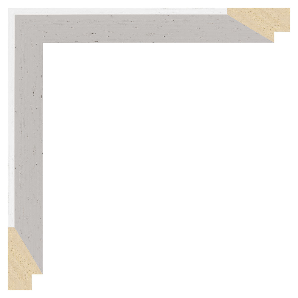 Hvid 1-tals liste træstrukt. 20 x 40 mm