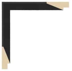 Sort 1-tals liste træstruktur 22 x 60 mm