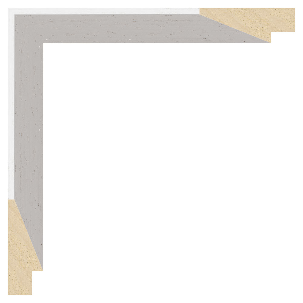 Hvid 1-tals liste træstrukt. 22 x 60 mm