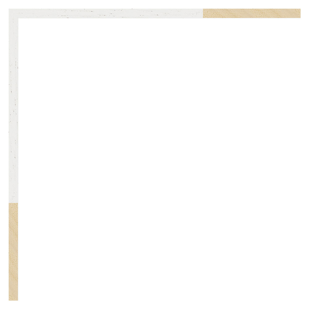 Hvid distanceliste træstrukt. 6 x 60 mm