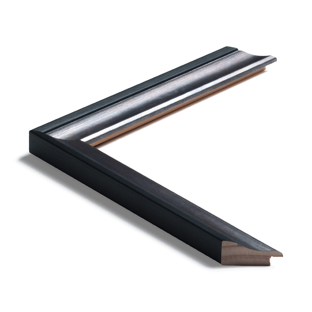 Mørk sølvgrå/sort liste, 30 x 20 mm - Billede 3