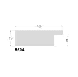 Silkemat sort liste, 40 x 13 mm - Billede 2