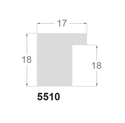 Silkemat sort liste, 17 x 18 mm - Billede 2