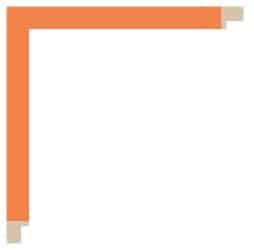 Orange liste, 17 x 18 mm