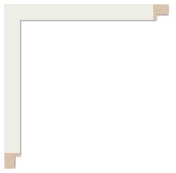 Creme hvid liste, 17 x 18 mm