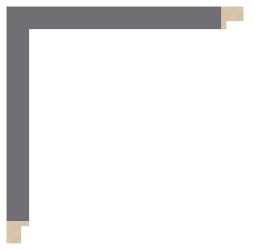 Mørk grå liste, 17 x 18 mm