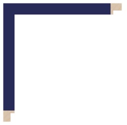 Mørk blå liste, 17 x 18 mm