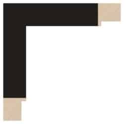 Silkemat sort liste, 35 x 35 mm