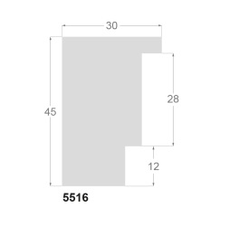 Silkemat sort liste, 30 x 45 mm - Billede 2