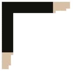 Silkemat sort liste, 30 x 45 mm