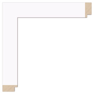 Silkemat hvid liste, 30 x 13 mm