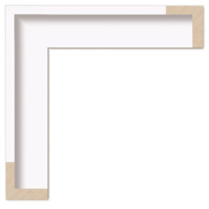 Silkemat hvid svæveliste, 38 x 34 mm