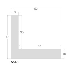 Ayous massiv svæveliste, 52 x 45 mm - Billede 2