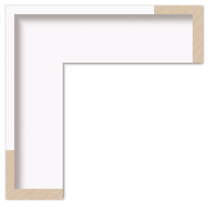 Silkemat hvid svæveliste, 52 x 45 mm