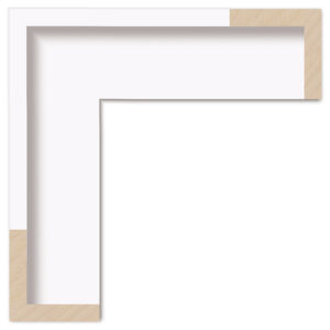 Silkemat hvid svæveliste, 52 x 53 mm