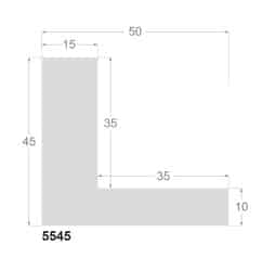 Ayous massiv svæveliste, 50 x 45 mm - Billede 2