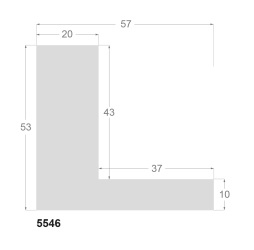Ayous massiv svæveliste, 57 x 53 mm - Billede 2