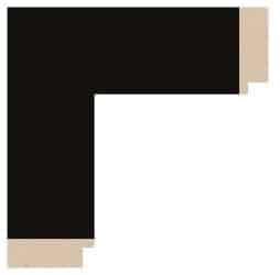 Silkemat sort liste, 60 x 20 mm