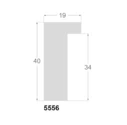 Silkemat sort liste, 19 x 40 mm - Billede 2