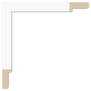 Silkemat hvid liste,19 x 40 mm