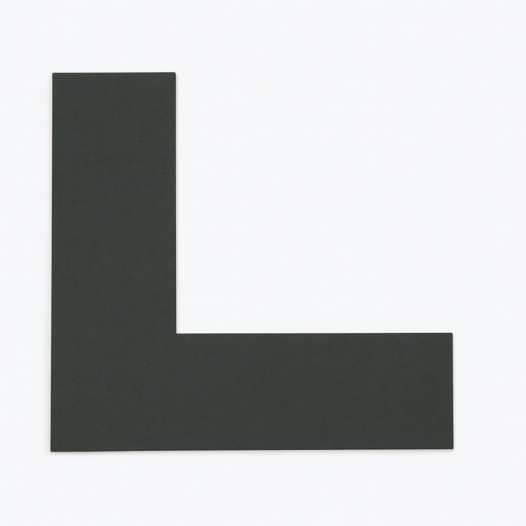 Kulørt passepartout antracitgrå 82 x 112 cm x 1,7 mm