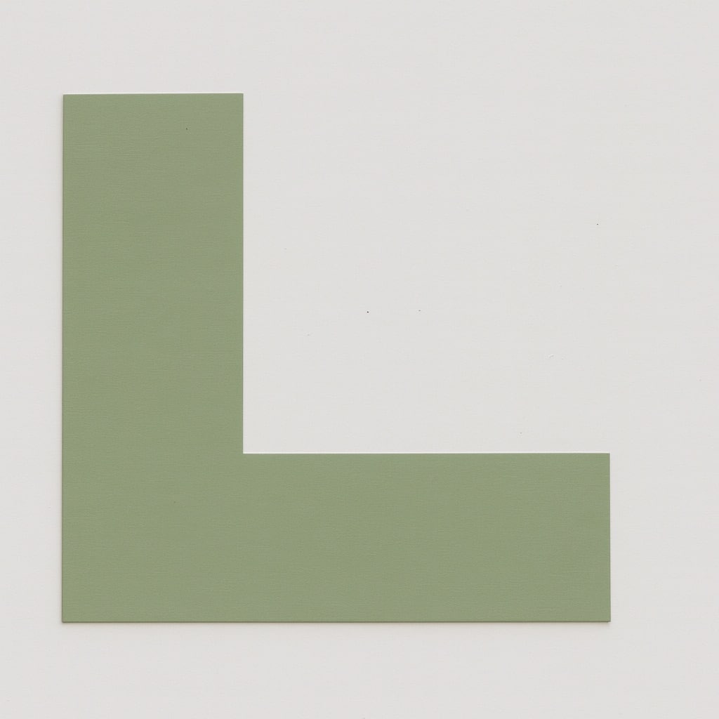 Kulørt passepartout lysegrøn 82 x 112 cm x 1,7 mm